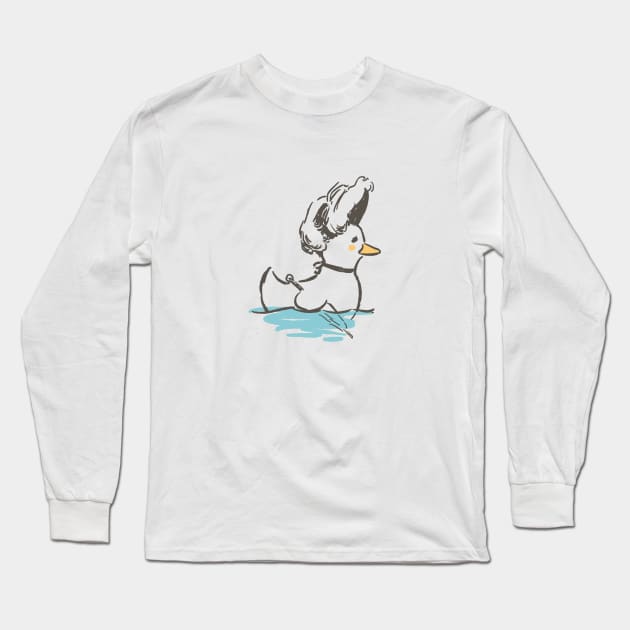 Victorian Duck Long Sleeve T-Shirt by nilstuff